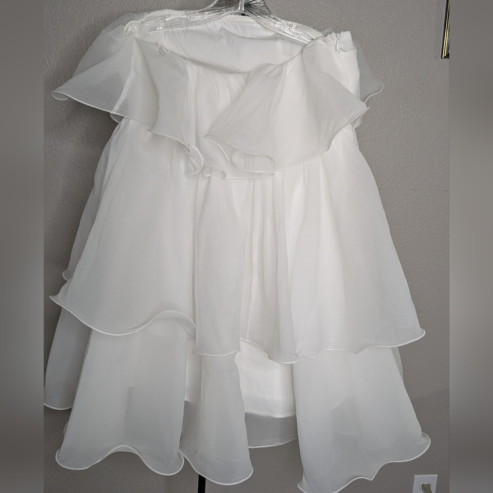 SHEIN White Ruffle Dress - Picture 4 of 5
